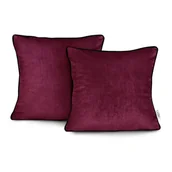 Poszewki na poduszki - Zestaw 2 poszewek 45x45 czerwone AmeliaHome VELVET2 glamour - miniaturka - grafika 1