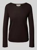 Swetry damskie - Sweter z dzianiny o kroju regular fit z żywej wełny - miniaturka - grafika 1