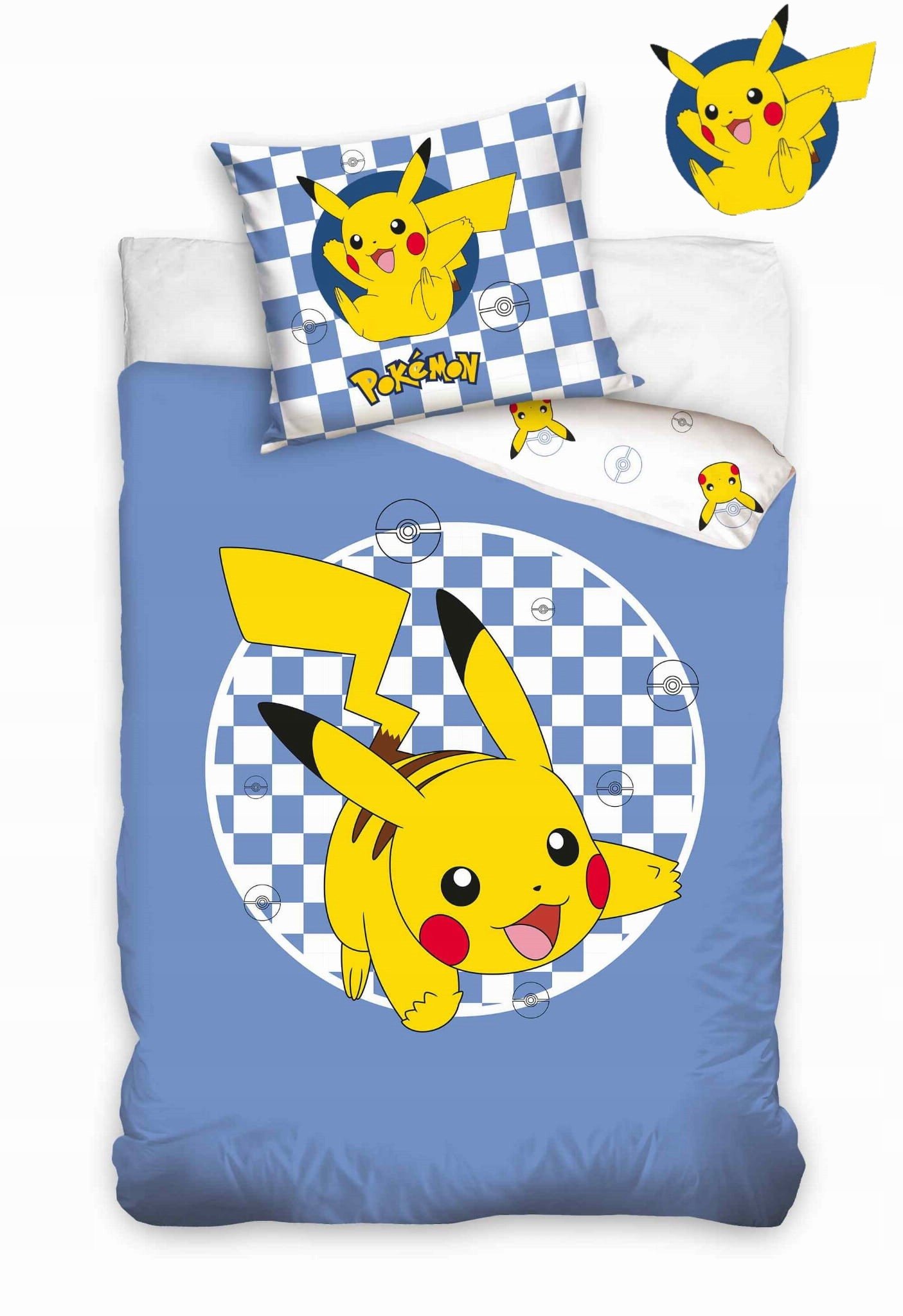Pościel Młodzieżowa 160x200 Pokemon Pikachu Pokemony