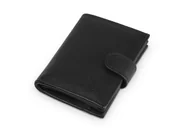 Portfele - Portfel Męski Skórzany Kaletnik Kostarz Czarny Mat - miniaturka - grafika 1