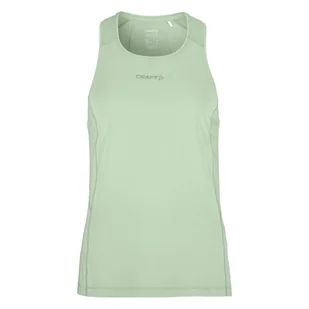 Damska koszulka bez rękawów CRAFT ADV ESSENCE SINGLET 2 W 1914796-630000 – Zielony - Koszulki i topy damskie - miniaturka - grafika 1