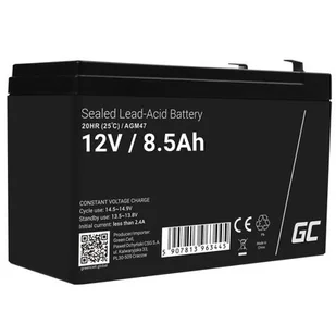 Green Cell Akumulator bezobsługowy AGM VRLA 12V 8.5Ah do systemów alarmowych i zabawek AGM47 - Baterie do zasilaczy awaryjnych UPS - miniaturka - grafika 1