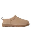 Botki damskie - UGG Skórzane botki w kolorze beżowym - miniaturka - grafika 1