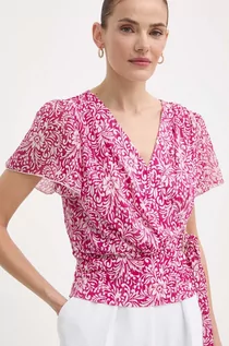 Bluzki damskie - Morgan bluzka DRICHIE damska kolor różowy wzorzysta DRICHIE - grafika 1
