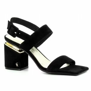 Czarne sandały na obcasie CARINII - Carinii - Sandały damskie - miniaturka - grafika 1