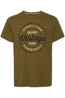 Koszulki męskie - Blend Męski T-shirt 20714811, 190622/Military Olive, XL - miniaturka - grafika 1