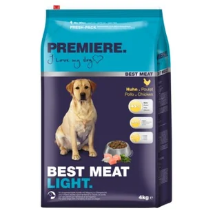 PREMIERE Best Meat Light Kurczak 4 kg - Sucha karma dla psów PREMIERE Best Meat Light Kurczak 4 kg - Sucha karma dla psów - miniaturka - grafika 1