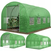 Szklarnie ogrodowe - Tunel ogrodowy foliowy Gregman Farmer 50, 395 x 246 cm x 198 cm, folia PE 135 g/m2, zielony - miniaturka - grafika 1