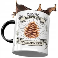 Kubki - Kubek Czarny dla Dziadka Dzień Dziadka na Prezent z Nadrukiem ze Zdjęciem + Opakowanie na prezent (wzór 03) - miniaturka - grafika 1