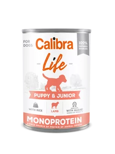 CALIBRA Dog Life Puppy & Junior Lamb with rice 400g - Mokra karma dla psów - miniaturka - grafika 1