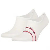 Skarpetki męskie - Tommy Hilfiger skarpetki białe 2 pary Men Footie 2P CF2Y 701222189-001 43/46 - miniaturka - grafika 1