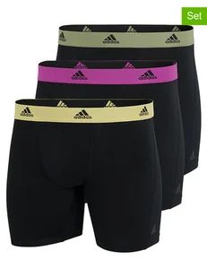 adidas Bokserki (3 pary) w kolorze czarnym - Majtki męskie - miniaturka - grafika 1