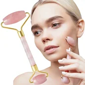 Masażery - Roller Masażer Wałek Kwarcowy Do Twarzy Solidny Masaż Twarzy Lifting - miniaturka - grafika 1