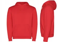 Bluzy dla dziewczynek - Bluza Dziecięca Dresowa z Kapturem JAKOŚĆ ROLY Capucha SU1087 CZERWONA 104 - miniaturka - grafika 1