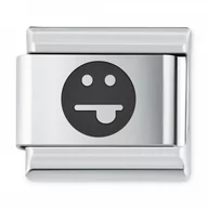 Charmsy - Murrano ITALIAN CHARMS Symbole Emocje Emotka Język IH-177 - miniaturka - grafika 1