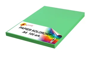Papier kolorowy A4 100g zielony intensywny v2 100 arkuszy - Szkolne artykuły papiernicze - miniaturka - grafika 1