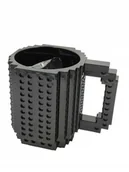 Kubki dla dzieci - Jawi Kubek klockowy Czarny Kubek na klocki Alfabet 500ml - miniaturka - grafika 1