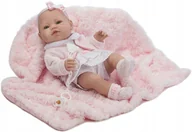 Lalki dla dziewczynek - LALKA HISZPAŃSKA BOBAS GUMOWA Z SMOCZKIEM KOCYKIEM - miniaturka - grafika 1