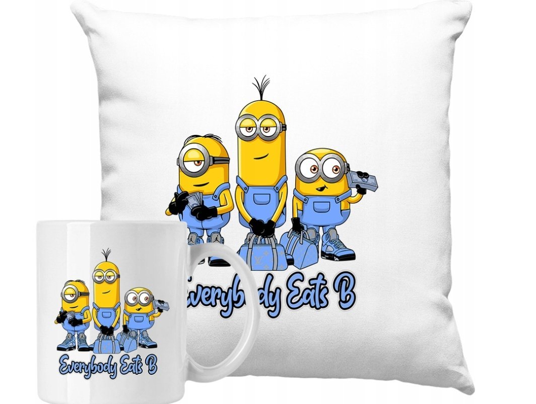 ZESTAW PODUSZKA + KUBEK Streetwear Modna Minions Pomysł Na Prezent #1