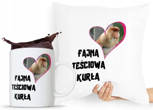 ZESTAW PODUSZKA + KUBEK PREZENT DLA TEŚCIOWEJ MAMY z Nadrukiem ze Zdjęciem - Gadżety dla niej i dla niego - miniaturka - grafika 1