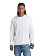 Koszulki męskie - G-STAR RAW Męski t-shirt z długim rękawem, biały (White B255-110), M, biały (White B255-110), M - miniaturka - grafika 1