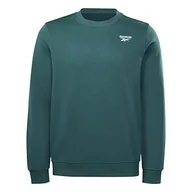Bluzy męskie - Reebok Męska bluza z logo po lewej stronie klatki piersiowej, Zielony leśny/leśny zielony, M - miniaturka - grafika 1