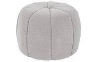 Pufy i podnóżki - Pufa okrągła boucle 38x50 cm ZUCCA szara - miniaturka - grafika 1