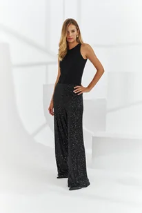 Spodnie cekinowe Prism czarne - Spodnie damskie - miniaturka - grafika 1