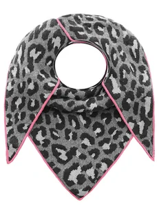 Zwillingsherz Chusta trójkątna w kolorze szaro-czarnym z dodatkiem wełny - 200 x 100 cm - Apaszki i szaliki damskie - miniaturka - grafika 1