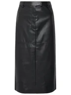 Spódnice - Calvin Klein Spódnica z imitacji skóry LV044D651G Czarny Regular Fit - miniaturka - grafika 1