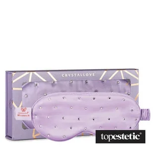 Crystallove Crystalized Silk Eye Mask Jedwabna opaska na oczy zdobiona kryształkami (kolor Lilac) 1 szt - Akcesoria do bielizny - miniaturka - grafika 1
