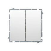 Wyłączniki światła i elektryczne - LEDart podwójny biały BMW5.01/11 Kontakt-Simon Basic - miniaturka - grafika 1