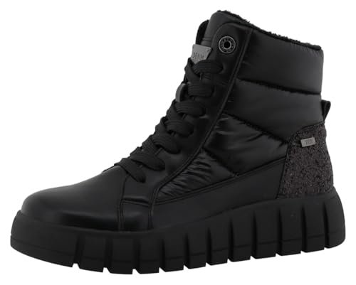 Tom Tailor Damskie 8490710003 modne kozaki, czarne, 39 EU, czarny, 39 EU