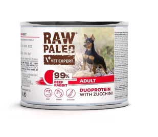 Raw Paleo Beef&Rabbit Adult Can 200g - Mokra karma dla psów - miniaturka - grafika 1