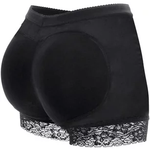 Majtki Push Up Popraw Kształt Pupy Koronka Czarne M - Majtki damskie - miniaturka - grafika 1