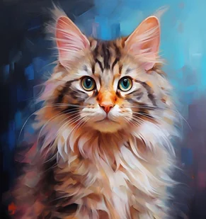Diamentowa Mozaika Kot Portret 30x40 - Zabawki kreatywne - miniaturka - grafika 1