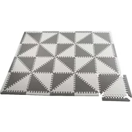 Maty piankowe - Mata piankowa dla dzieci PUZZLE Trójkąty biały - szary - miniaturka - grafika 1