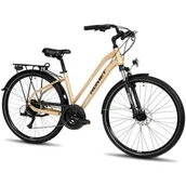 Rowery - Rower trekkingowy ROMET Gazela 2.1 A D17 28 cali damski Piaskowy - miniaturka - grafika 1