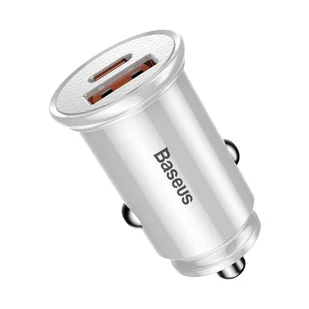 Baseus Circular PPS inteligentna ładowarka samochodowa z portami USB Quick Charge 4.0 QC 4.0 i USB-C PD 3.0 SCP biały (CCALL-YS02) - Ładowarki samochodowe - miniaturka - grafika 3
