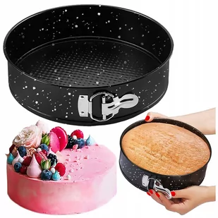 Brunbeste Brunbeste TORTOWNICA BLASZANA MARMUREK 26cm BRUNBESTE BB-1022 BB-1022 - Formy do ciast - miniaturka - grafika 1