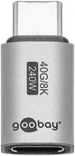 Adaptery i przejściówki - Goobay 74447 zmieniacz płci / kabli USB-C Srebrny - miniaturka - grafika 1
