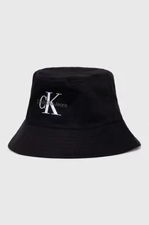 Czapki męskie - Calvin Klein Jeans kapelusz bawełniany kolor czarny bawełniany - grafika 1