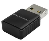 Karty sieciowe - Qoltec 56988 Bezprzewodowy Ultra szybki DUAL mini WiFi adapter 2 x 2dBiStandard AC USB 3.0 1300Mbps 56988 - miniaturka - grafika 1