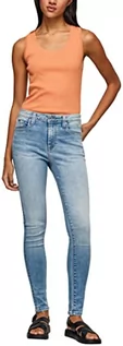 Spodnie damskie - Pepe Jeans Jeansy damskie Regent, Niebieski (Denim-mi1), 34W / 32L - grafika 1