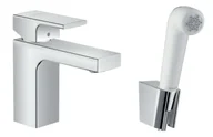 Baterie umywalkowe - Hansgrohe Vernis Shape - Bateria umywalkowa z główką prysznicową Bidette, chrom 71216000 - miniaturka - grafika 1
