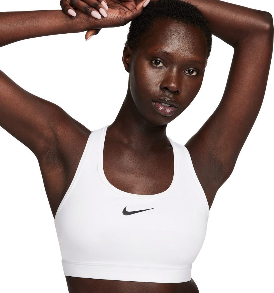 Nike Stanik sportowy Nike Swoosh Medium Support biały DX6821 100 XL