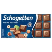 Czekolada - Schogetten Czekolada mleczna z nadzieniem nugatowym 100 g - miniaturka - grafika 1