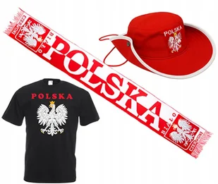 ZESTAW DLA KIBICA POLSKI KOSZULKA +SZALIK + CZAPKA GODŁO FLAGA - Koszulki sportowe męskie ZESTAW DLA KIBICA POLSKI KOSZULKA +SZALIK + CZAPKA GODŁO FLAGA - Koszulki sportowe męskie - miniaturka - grafika 1