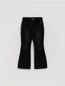 Spodnie i spodenki dla dziewczynek - Reserved - Jeansy flare - czarny - miniaturka - grafika 1