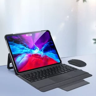 Dux Ducis Touchpad Keyboard Case etui na tablet bezprzewodowa klawiatura Bluetooth iPad Pro 12.9'' 2018 / 2020 / 2021 czarny - Etui i futerały do telefonów - miniaturka - grafika 4